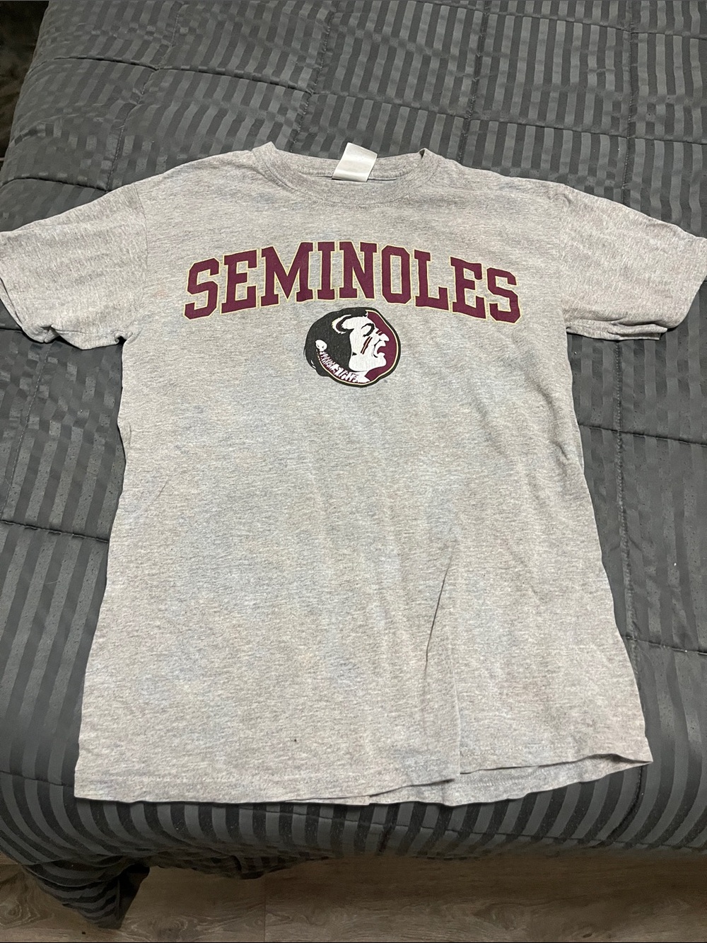Seminoles Gray Graphic Tee with Maroon Logo